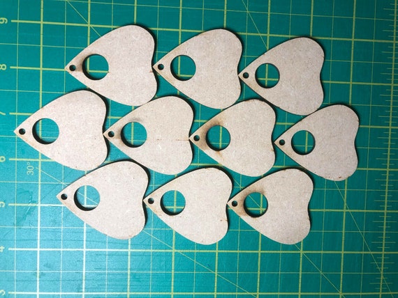 Planchette Wood Cutout, Unfinished Wooden Craft Blank, Laser Cut MDF Cutout, Paintable Spirit Board Shape, Witchy Decor, DIY Craft Supply