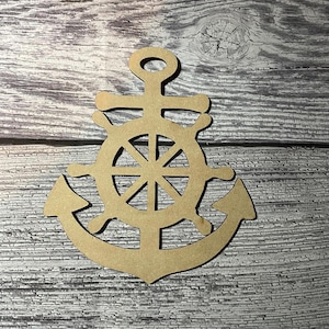 Anchor  & Wheel Shape MDF Crafts, Decorations Embellishments MDF Shape Craft, Arts Craft Decorations, Wooden Shapes Craft, MDF Shape, Anchor