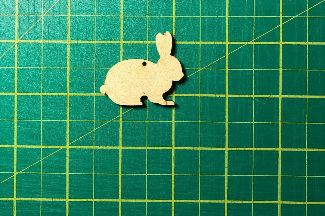 Wooden Rabbit MDF Bunny Laser Cut Rabbit Wooden Cutouts Etsy