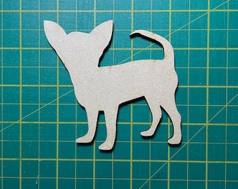 Dalmation Craft Blank Card Topper Dog Shape Laser Cut from 3mm MDF 