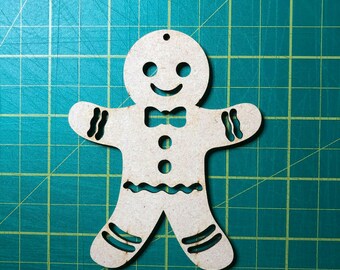 Gingerbread Man Craft Shapes, Decorations, Embellishments, Craft and Arts, Christmas Decorations, Christmas Crafts, Wooden Gingerbread Man