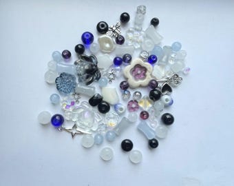 Midnight Glass Bead Soup Mix: Y2K Jewelry Making (40G)