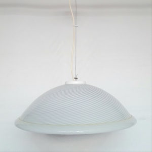 Vintage swirl murano glass pendant lamp