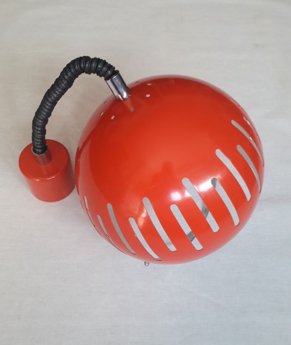 Vintage Metal Hanging Pendant Lamp 1970s Etsy