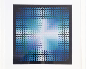 Pôster de arte vintage DDP Victor Vasarely, década de 1970