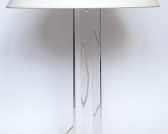 Vintage lucite table lamp 1970s