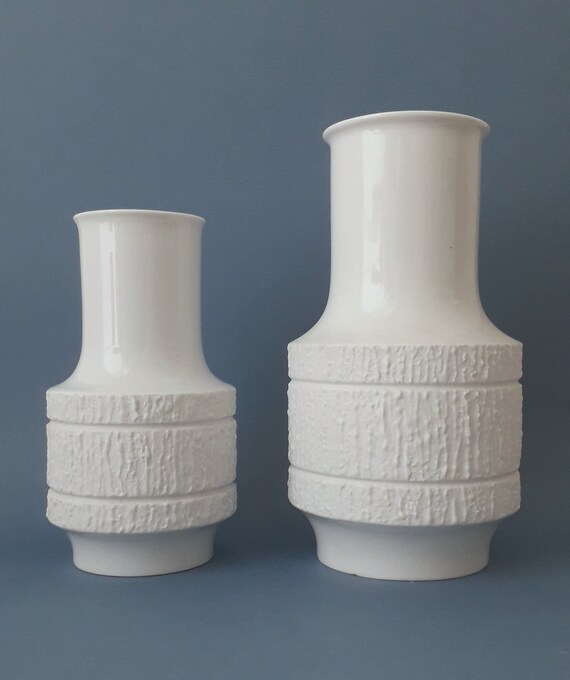 Thomas Rosenthal Porcelain Vase Set of 2 Etsy