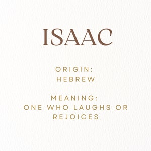 Isaac Baby Name Meaning Printable Nursery Sign Boy Names Instant Digital Downloads