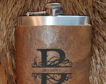Leather Wrapped Flask