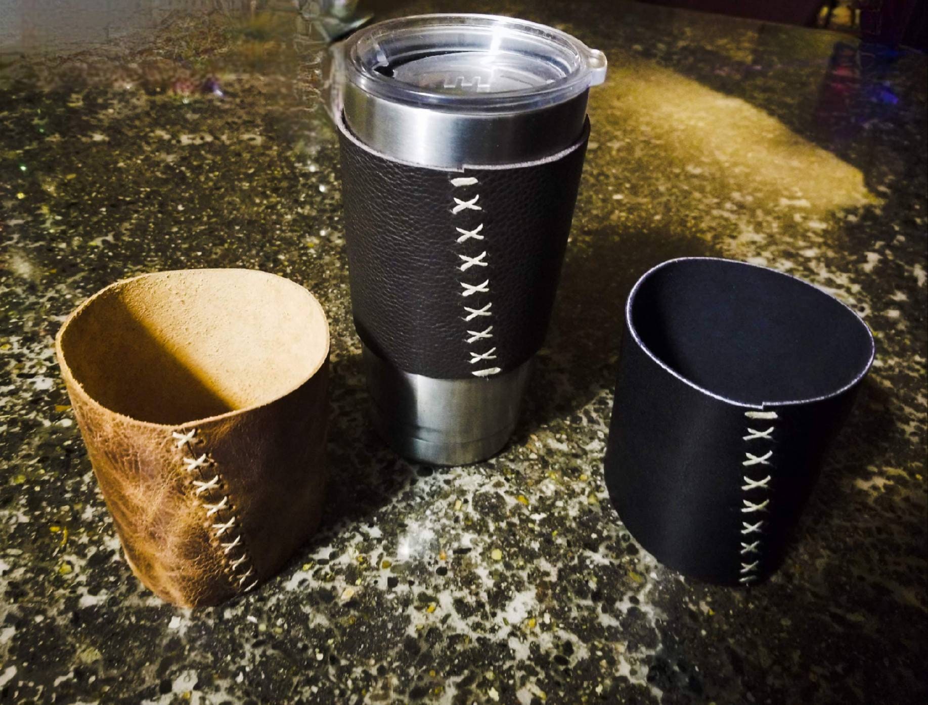 Yeti Rambler Sleeve in Horween Leather - Personalized and Made to Orde –  Custom Leather and Pen