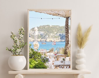 Coastal scene wall art, western pink nursery print, teen girl bedroom, preppy decor, Printable dorm room posters DIGITAL DOWNLOAD