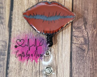 Lips Badge Reel