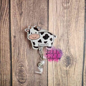 Cow Retractable Badge Reel