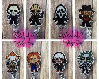 Halloween Characters Retractable Badge Reel