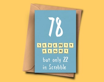 Funny 78th Birthday Card,Turning 78,Seventy-Eighth Brithday, For Her, For Him, Stepdad, Grandson, Aunt, Girlfriend, Sister, Boyfriend