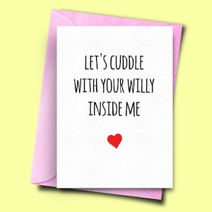 Funny Anniversary Card, Coccolone con il tuo willy dentro di me, carte anniversario per fidanzato marito, LGBT,