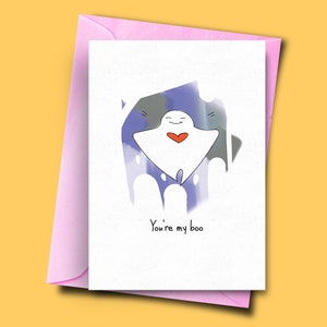 Tarjeta de aniversario lindo, tarjeta de día de San Valentín, eres mi boo, tarjeta de aniversario Pun, tarjeta para novio, tarjeta de novia, lindo card Puns Uk