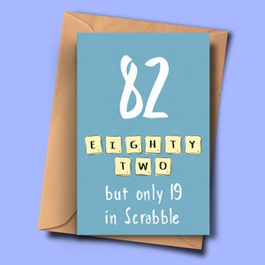 Lustige 82. Geburtstagskarte, Drehen 82, Achtzig-Sekunden-Brithday, für ihn, für sie, Frau, Freund, Schwester, Großvater, Enkelin, Sohn, Mama