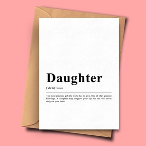 Dochter Definitie Kaart A5 - 5.8x8.3inch - 14.8x21cm Met Envelop