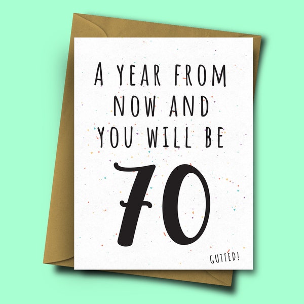 69th Birthday Card, Funny Card for Dads 69th, Birthday Card for Sixty-ninth, Funny Card for Mum, Card From Son Daughter, Funny Card for Mate