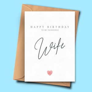 Geburtstagskarte für Frau, stilvolle Geburtstagskarte, für sie, einfache Geburtstagskarte, alles Gute zum Geburtstag Frau, Karte vom Mann, neu vermählt