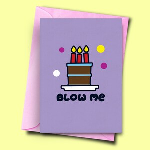 Blow Me, cartão de aniversário para a esposa, cartão de aniversário dele, cartão de aniversário rude, cartão engraçado da esposa, cartão de aniversário para ele, cartão engraçado para parceiro
