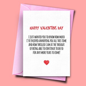 Feliz Día de San Valentín sólo quería que supieras cuánto he disfrutado molestate, tarjeta de aniversario, tarjeta de amor divertido, novia, novio