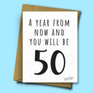 Divertente biglietto di 49 ° compleanno, quarantanovesimo biglietto di compleanno, biglietto divertente per la mamma, carta per amico, carta divertente dal figlio, carta per fratello, carta sorella