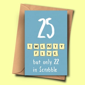 Carte drôle pour 25ème anniversaire, tournant 25,Vingt-cinquième carte de Brithday, pour elle, de son, mari, beau-père, nièce, petit ami, Stepmum, ami