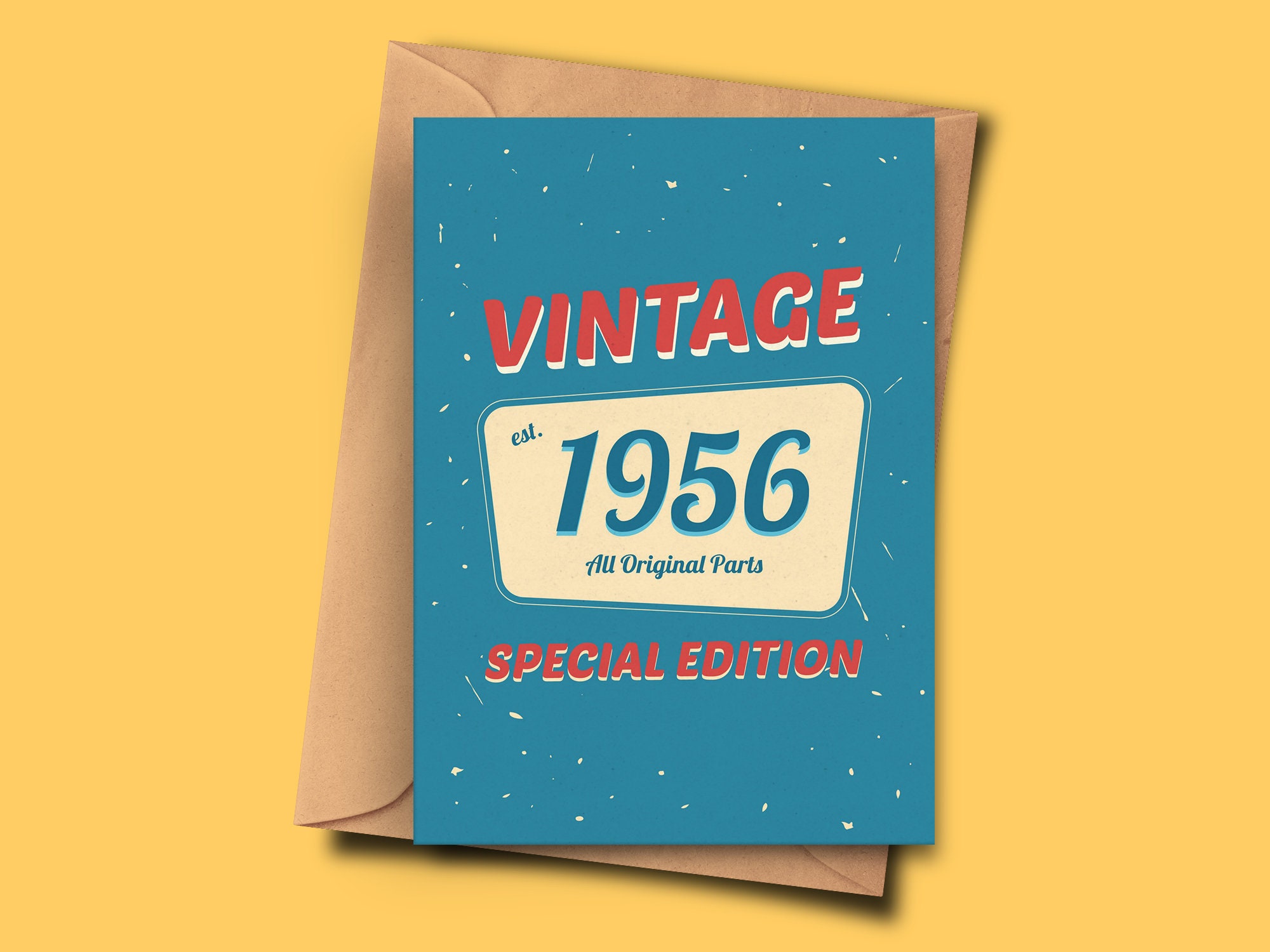 Geburtstagsposter 1956 – Vintage-Design Mit Ereignissen Des Jahres, DIN A4, 400 G/m² Papier