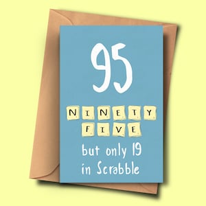 Carte drôle pour 95e anniversaire, tournant 95,Ninety-Fifth Carte Brithday, d’elle, de lui, Beau-père, grand-mère, sœur, frère, maman, mari