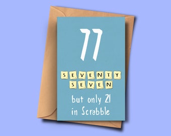 Funny Card For 77th Birthday,Turning 77,Seventy-Seventh Brithday Card, For Him, From Him, Friend, Granddaughter, Son, Stepdad, Mum, Grandson