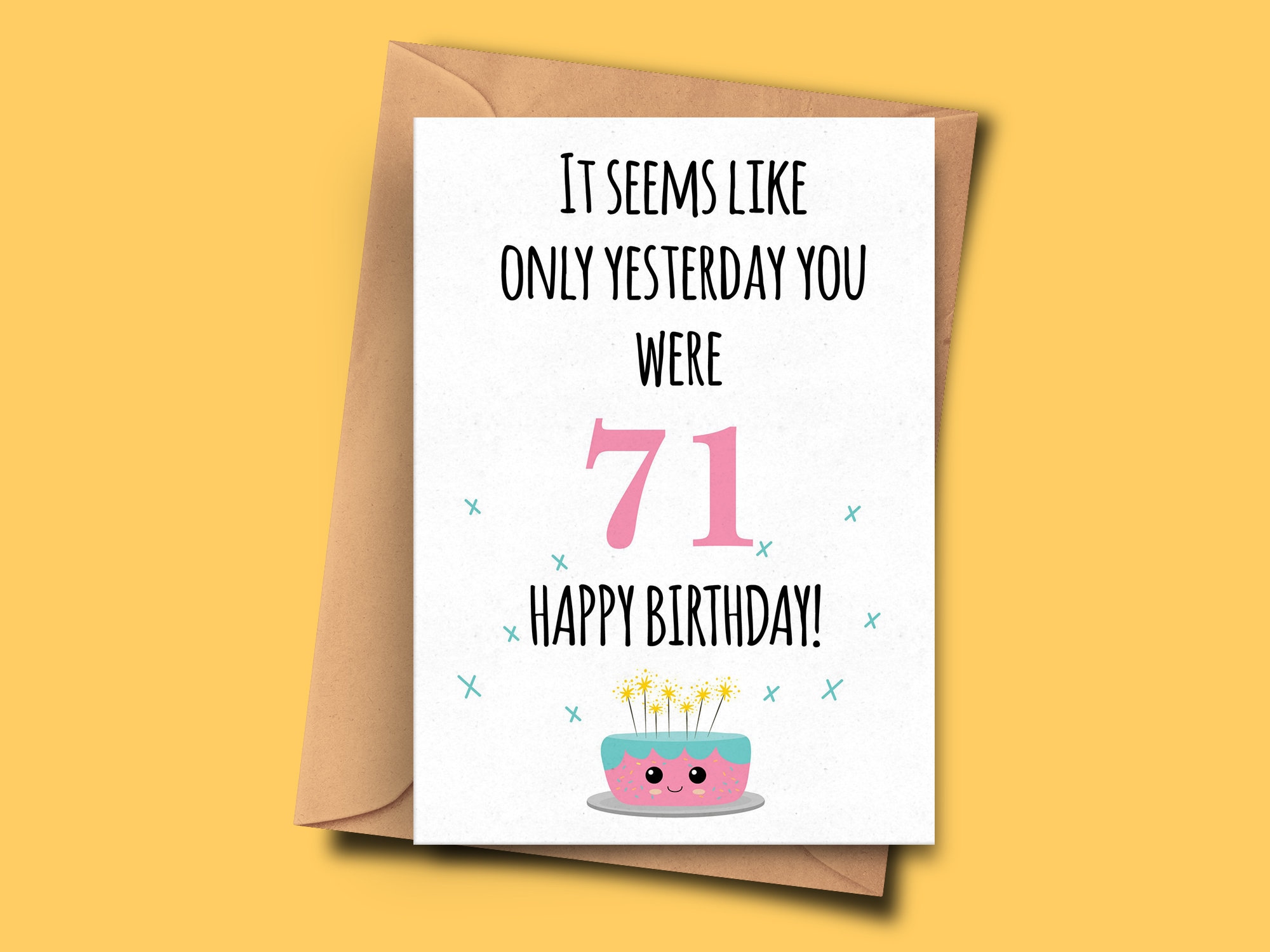 Stuff4 Biglietto di auguri per il 72° compleanno per donne e uomini con scritta in lingua inglese Not 72 I'm 18 With 54 Years Experiency divertente biglietto di auguri per 72° compleanno