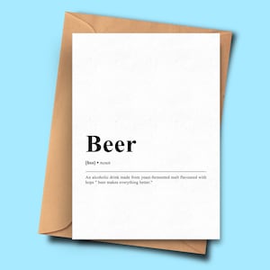 Bier Definition Karte A5 - 14,8x21cm - 14,8x21cm mit Umschlag