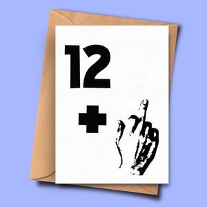 grappige verjaardagskaart voor 13e verjaardag, volwassen verjaardagskaart voor dertien jaar oud, kaart van vriendin, boyfriend card, kaart voor zoon