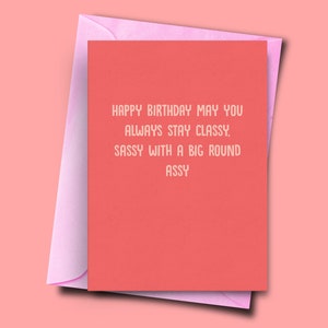 Carte d’anniversaire pour Sassy Best Friend, Carte d’anniversaire pour elle, Carte d’anniversaire de l’ami, Cartes drôles pour les amis, Séjour Chic, Carte Sassy