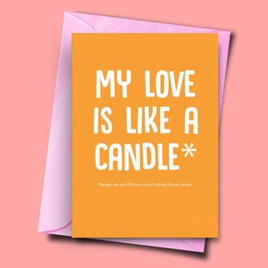 My Love is Like a Candle*, Birthday Card in Nederland, Birthday Card Boy, Funny Rude Cards, 25th Birthday Card, Innuendo Card, Funny Adult Cards