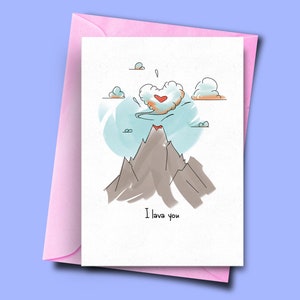¡Te lava, terrible juego de palabras de lava en una tarjeta! Tarjetas de aniversario cursis, Tarjeta de cumpleaños volcanopin, Tarjeta para él, Tarjeta de novia, Para ella
