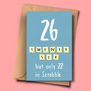Grappige 26e verjaardagskaart, draaien 26,zesentwintigste brithday, voor hem, van hem, Stepmum, dochter, zus, vriendin, oom, schoonvader
