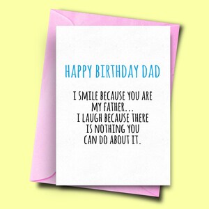 Lustige Geburtstagskarte für Papa von Tochter, alles Gute zum Geburtstag Papa, süße Karte für Papa, lustige Karte für Väter Geburtstag, Karte von Kind, süße Papa