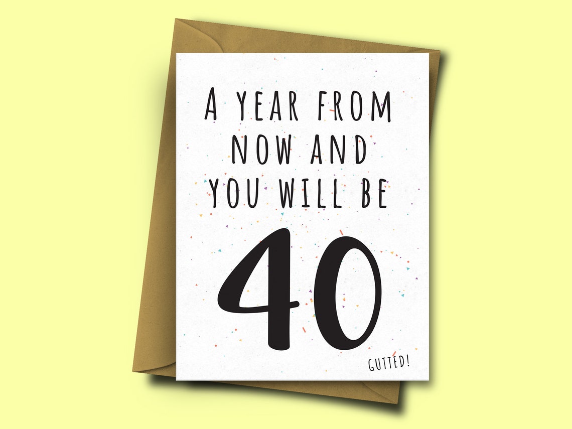 Card for 39 Year Old Funny Birthday Card for 39th Funny | Etsy