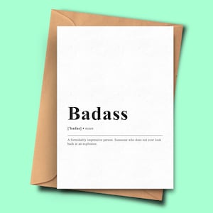 Badass Definition Karte A5 - 14,8x21cm - 14,8x21cm mit Umschlag