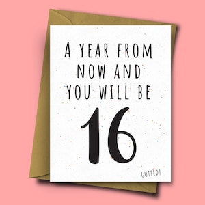 Grappige verjaardagskaart voor 15de Verjaardag, Vijftiende VerjaardagsKaart, Kaart voor Jongere Broer, Kleine Kaart van de Zuster, Grappige Kaart voor Vriend, Tiener