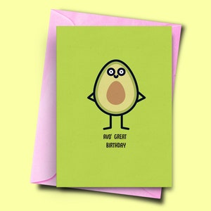 Avo' großen Geburtstag, Avocado-Liebhaber-Geburtstagskarte. Geburtstagskarte Schwester, Geburtstagskarte Mama, lustige Karte, Geburtstagskarte sie, Avocado-Karte