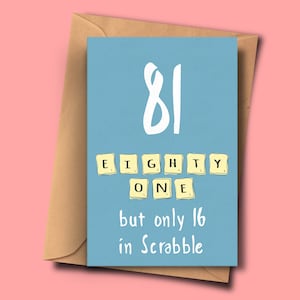 Carte drôle pour 81e anniversaire, tournant 81,Eighty-First carte brithday, pour lui, de sa grand-mère, ami, neveu, frère, tante, petit ami