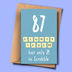 Carte drôle pour 87e anniversaire, tournant 87,Eighty-Seventh Carte Brithday, pour lui, de lui, petite amie, tante, mari, neveu, femme, fils