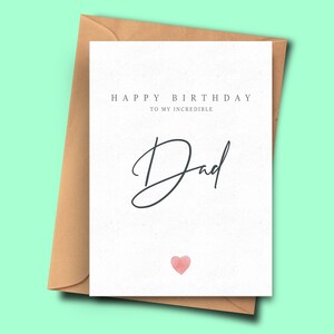 Geburtstagskarte für Papa, stilvolle Geburtstagskarte, für ihn, einfache Geburtstagskarte, alles Gute zum Geburtstag Papa, Karte von Sohn, Karte von Tochter