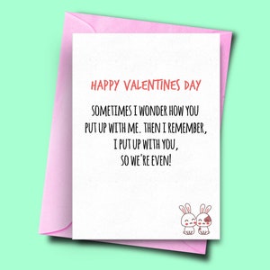 Funny Valentines Day Card for Boyfriend, Valentines Card Husband, Card from Wife Girlfriend, Lovers Card, Jokes Valentines Card, Cute Card