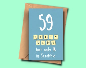 Funny Card for 59th Birthday,turning 59,fifty-ninth Brithday Card