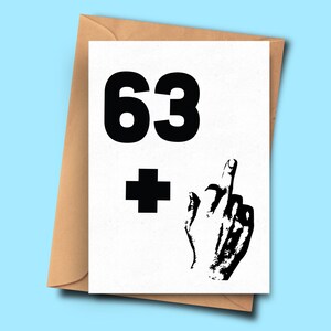 lustige Geburtstagskarte für 64. Geburtstag, Erwachsene Geburtstagskarte für vierundsechzig Jahre alt, Freund, Karte von Frau, Grußkarte, Mama